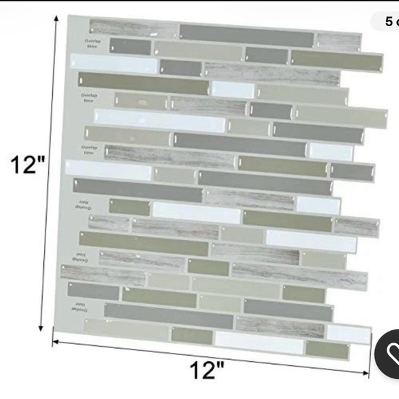 10 Pck 12x12 Peel and Stick Backsplash Kitchen Bathroom Mosaic Tiles Wall Decor - Picture 3 of 13